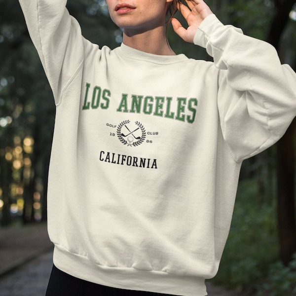 Sweatshirt Los Angeles Golf Club, woman sweatshirt, Crewneck, Polo Sweatshirt, Vintage sweater, california, college Jacket, gift