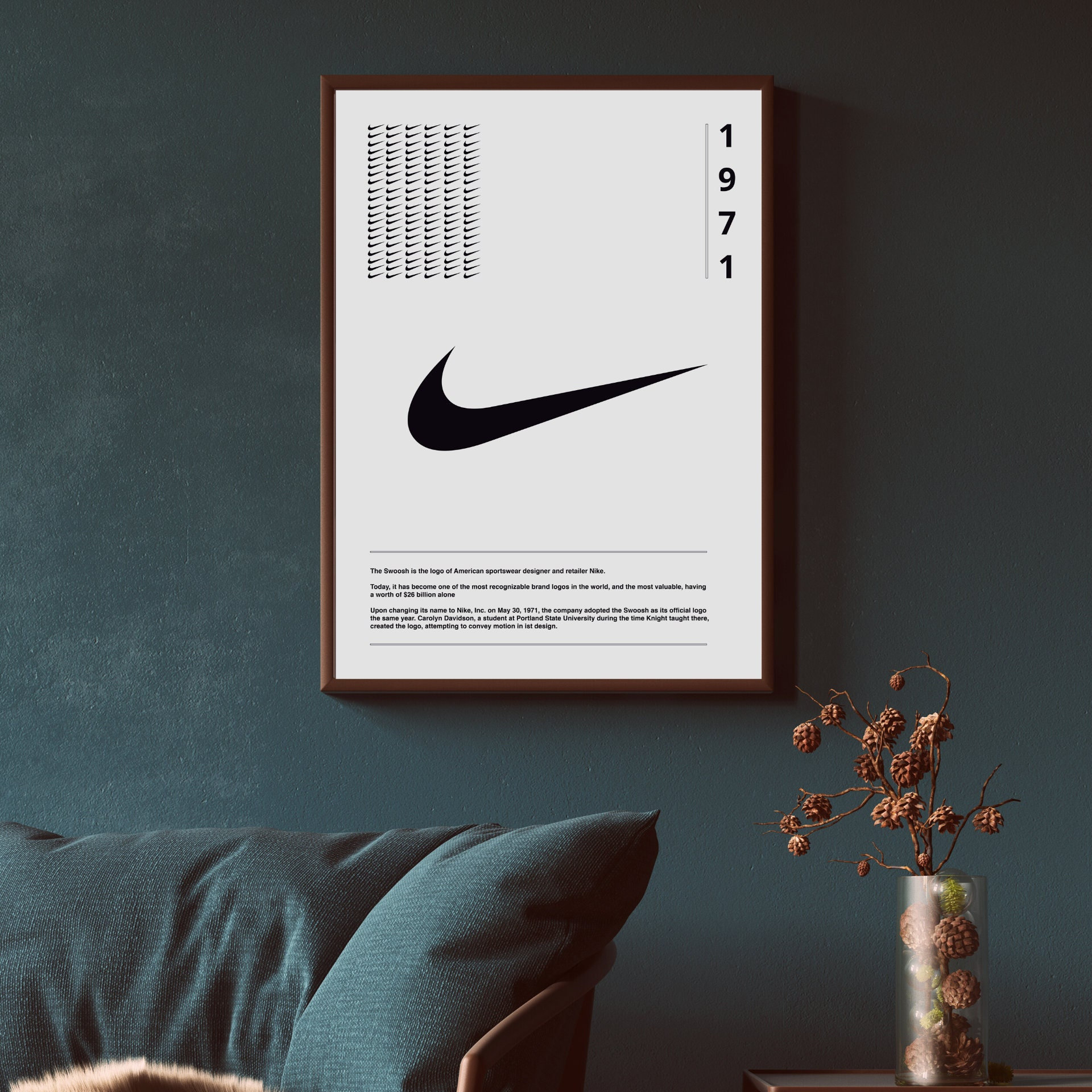 Lineal Sei zufrieden Mieten nike logo 1971 ziehen Beraten Chromatisch