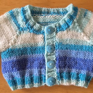 Teddy Bear Cardigan Hand Knitted jacket for 14” 35 cm soft toy/animal