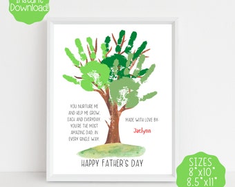 Buy Printable Father's Day Craft, Father's Day Handprint Craft