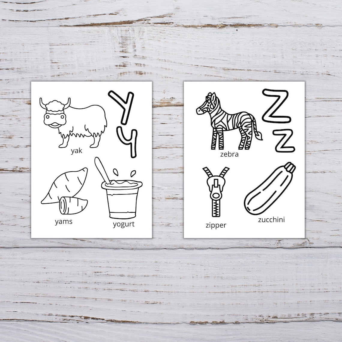 Alphabet Coloring Pages A to Z Coloring Pages for Kids - Etsy