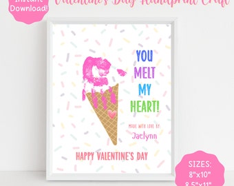 Valentijnsdag handafdruk ambacht, Valentijnsdag handafdruk kunst, baby handafdruk kunst, DIY Valentijnsdag kaart, handafdruk ambacht voor kinderen