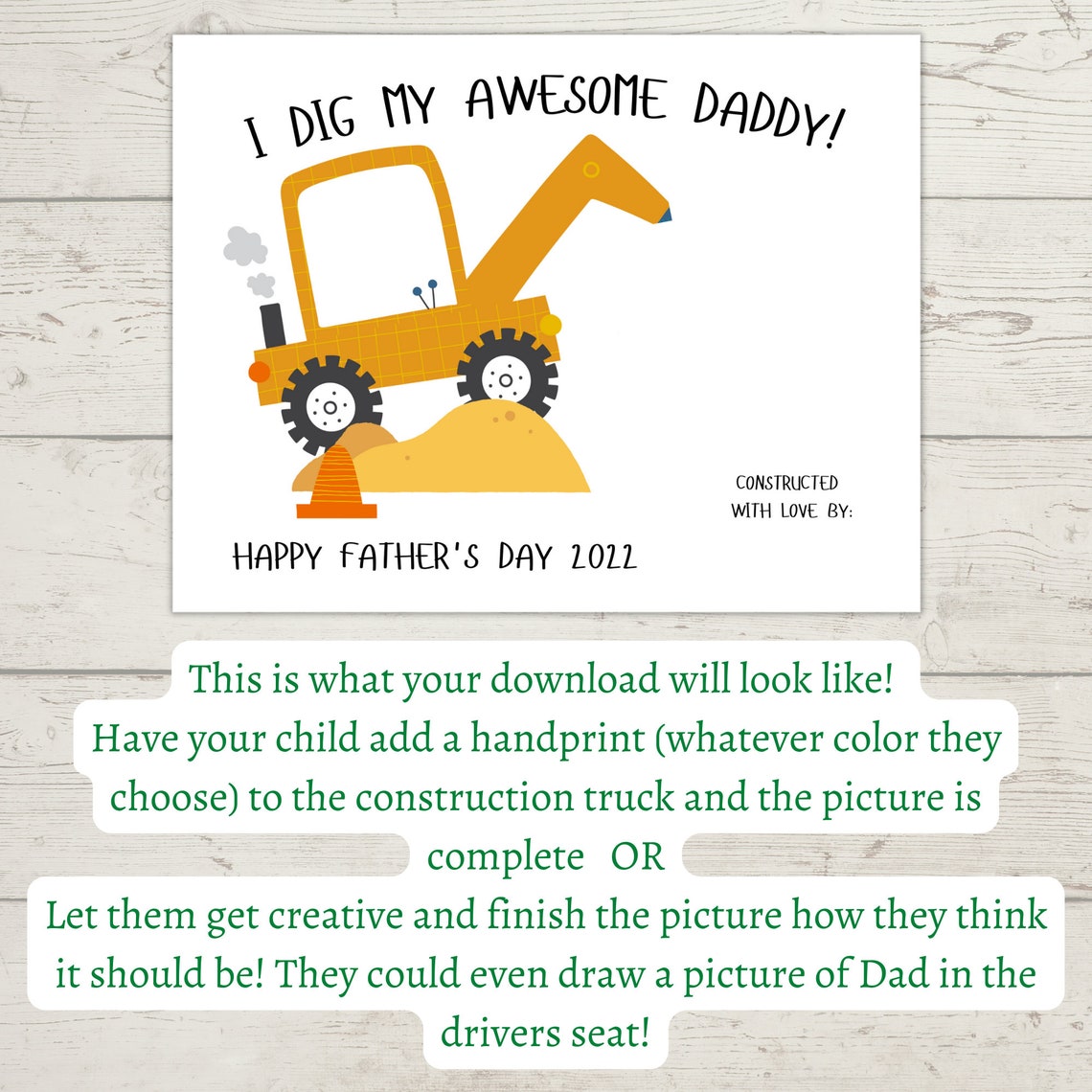 Father's Day Handprint Craft Printable Father's Day - Etsy