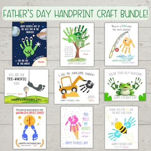 Vaderdag Handafdruk Knutselen, Vaderdagbundel, Vaderdagactiviteiten, Handafdruk Boom, Handafdruk Knutselen Voor Kinderen, Kaart Voor Vader Van Kind