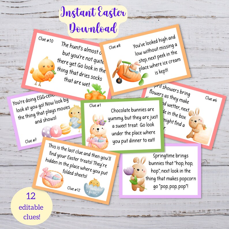 Easter Scavenger Hunt Printable Kids Easter Scavenger Hunt | Etsy