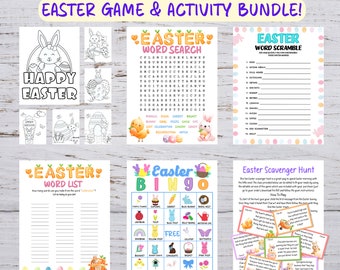 Easter Games Bundle, Printable Easter Games, Easter Bundle, Easter Activities, Easter Games For Kids, Easter Party Games, Easter Downloads