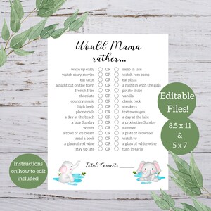 Baby Shower Games Printable, Baby Shower Bundle, Editable Baby Shower ...