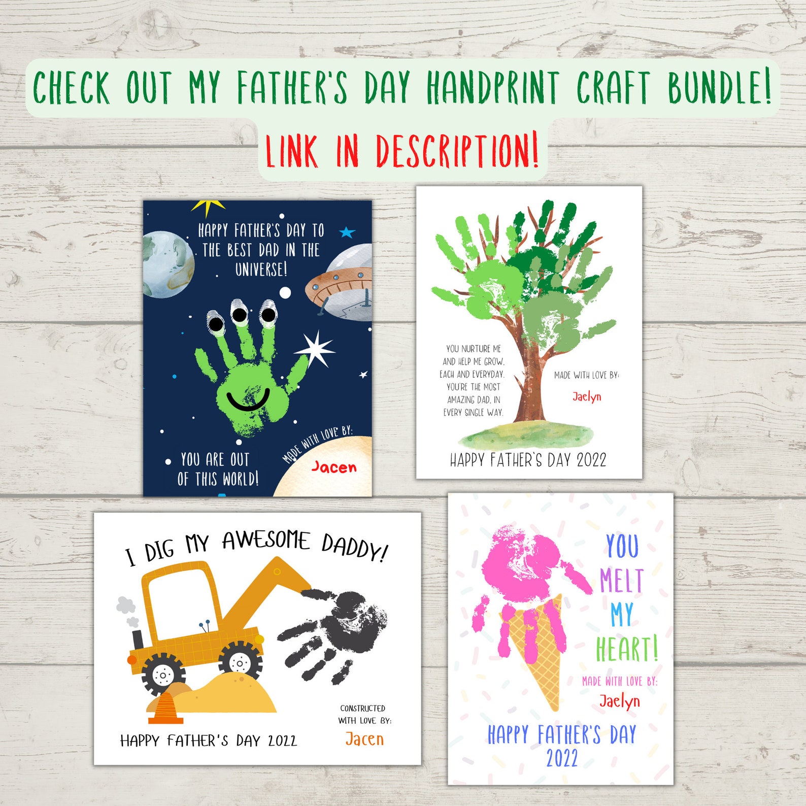 Father's Day Handprint Craft Printable Father's Day - Etsy
