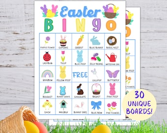 Bingo de Páscoa para impressão, Jogos de Páscoa, Bingo de Páscoa para crianças, Jogo de bingo de Páscoa, PDF de bingo de Páscoa, Jogo de bingo de Páscoa para sala de aula, PDF de bingo