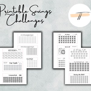 Printable Savings Challenges Bundle| Printable Savings Trackers| Various Savings Challenges for budgeting| For A6 Envelopes