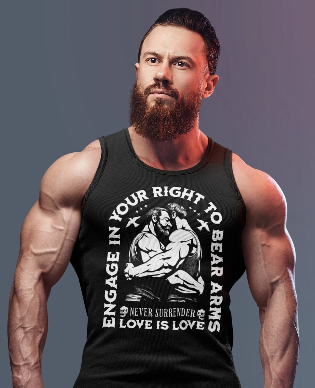 The Right to Bear Arms Gay Tank Gay Bear Shirt Gay Pride Etsy