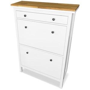 Holzplatte für IKEA Hemnes Schuhschrank mit 2 Fächern - OMFORMO