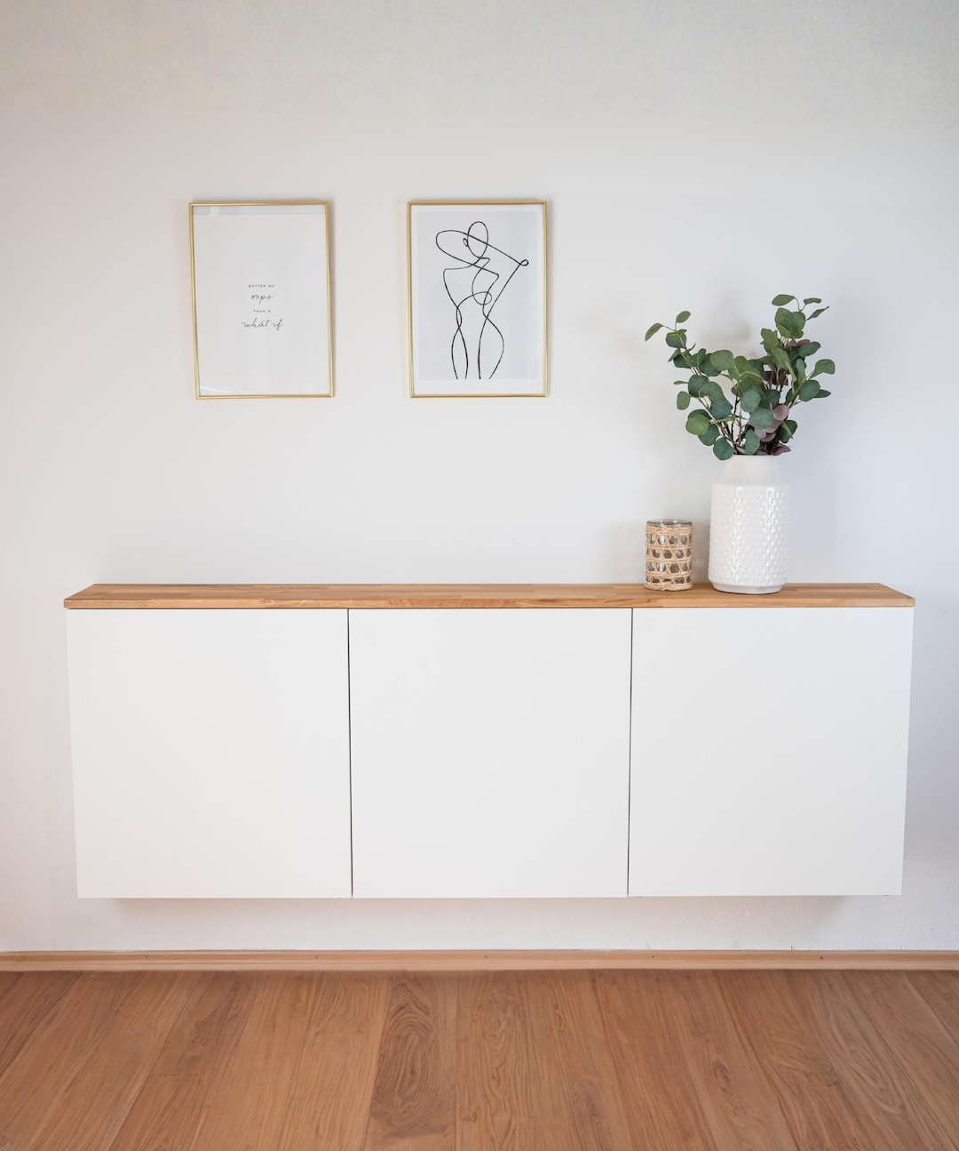 Ikea Besta Oak Wooden Top - Solid Wood Top for Besta Shelf 180 X