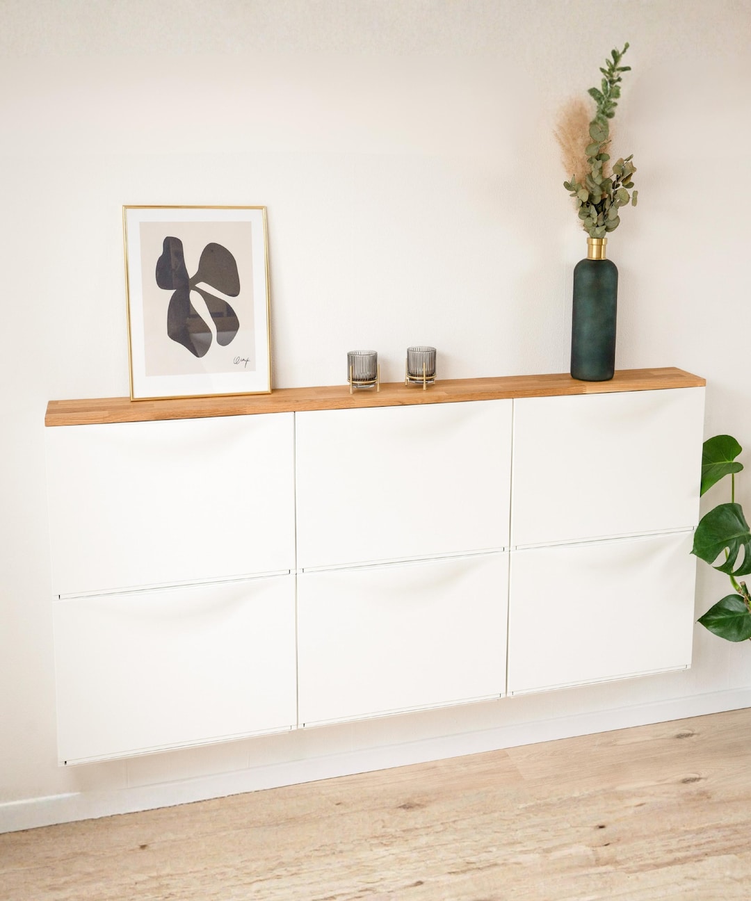 Ikea Trones Oak Wood Top - Solid Wood Top for Trones Shoe Cabinet