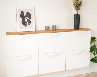 Ikea Trones Oak Wood Top - Solid Wood Top for Trones Shoe Cabinet