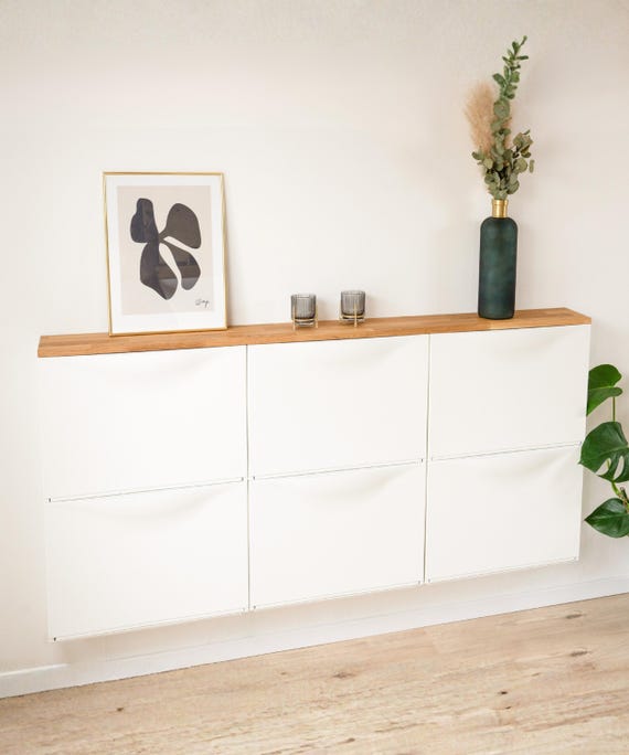 Ikea Trones Oak Wood Top - Solid Wood Top for Trones Shoe Cabinet
