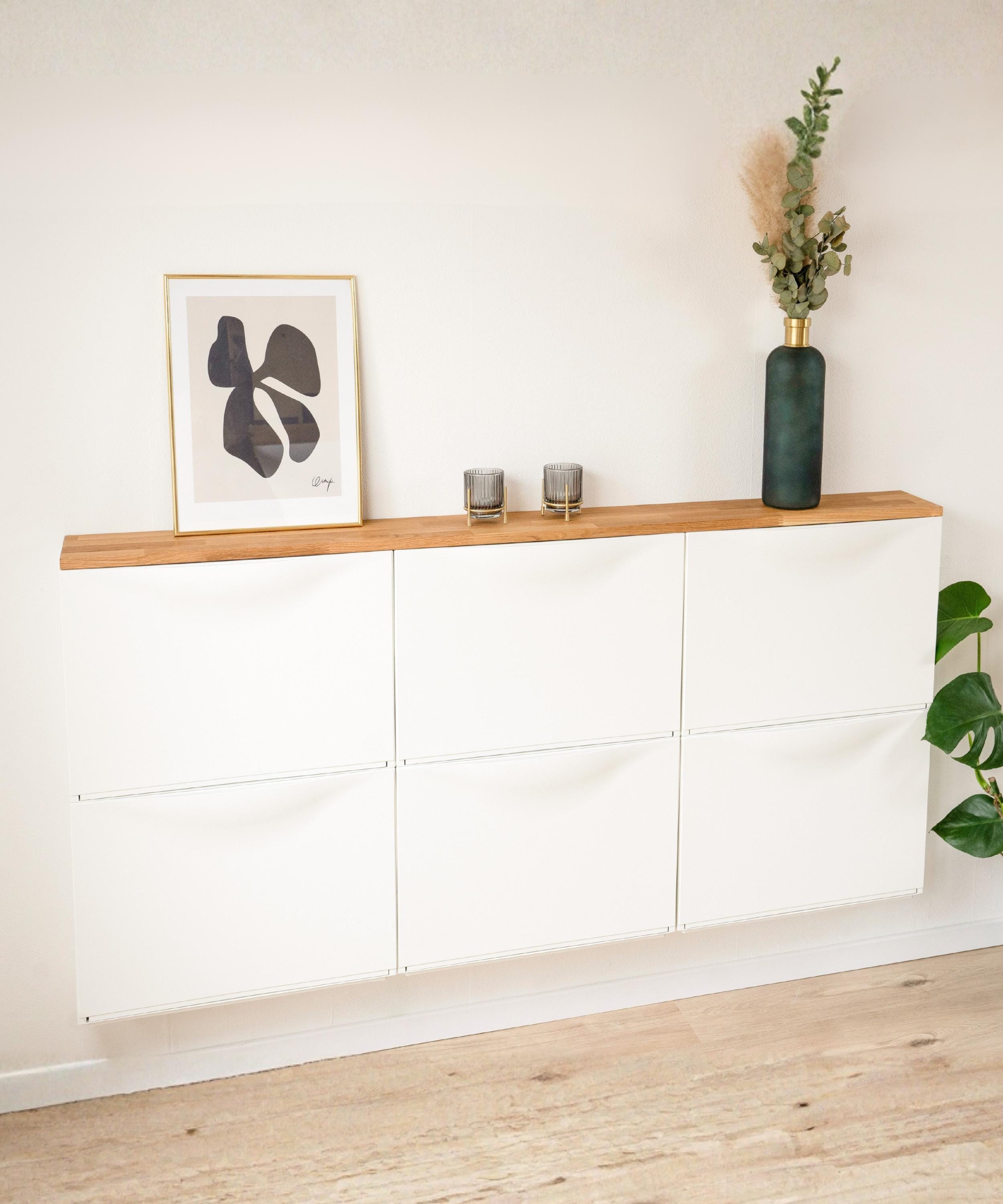 Ikea Trones Oak Wood Top - Solid Wood Top for Trones Shoe Cabinet