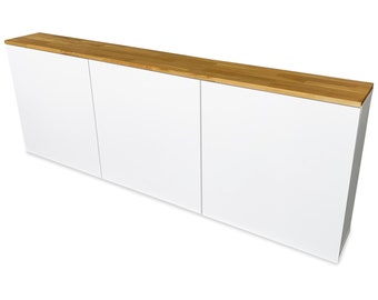 Ikea Besta Holzplatte aus Eichenholz - Deckplatte aus Massivholz für Besta Regal 180 x 22,2 x 1,9 cm