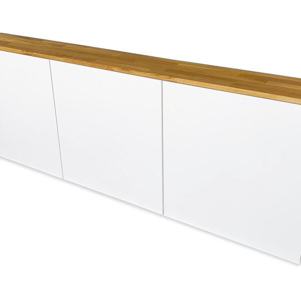 Ikea Besta Holzplatte aus Eichenholz - Deckplatte aus Massivholz für Besta Regal 180 x 22,2 x 1,9 cm