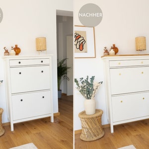 Holzplatte für IKEA Hemnes Schuhschrank mit 2 Fächern - OMFORMO