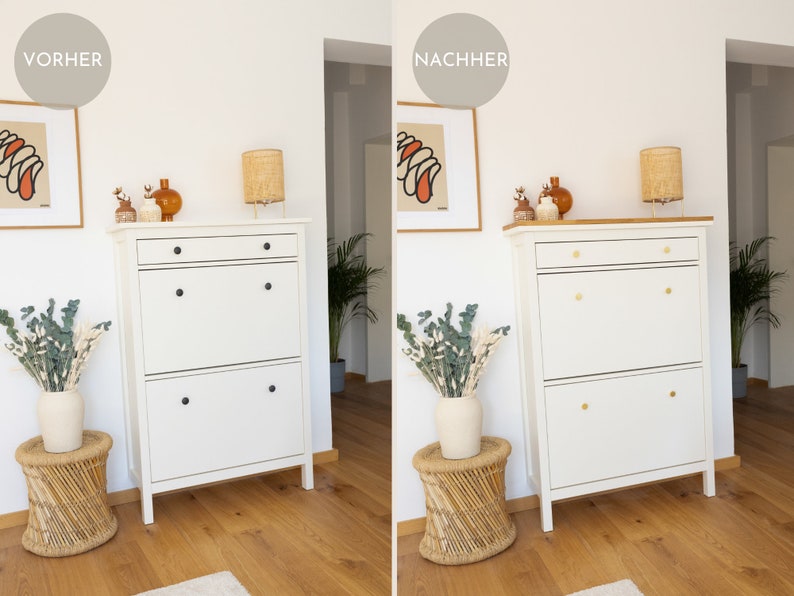 Holzplatte für IKEA Hemnes Schuhschrank mit 2 Fächern - OMFORMO