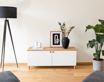 Ikea Besta wooden panel made of oak/beech wood - cover panel made of solid wood for Besta shelf 120 x 41.4 x 1.9 cm