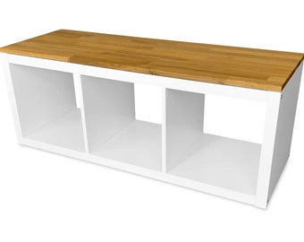 Ikea Kallax Holzplatte aus Eichen-/Buchenholz - Deckplatte aus Massivholz für Kallax Regal 111,5 x 39,2 x 1,9 cm