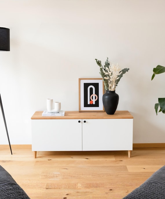 Ikea Besta Oak Wooden Top - Solid Wood Top for Besta Shelf 120 X