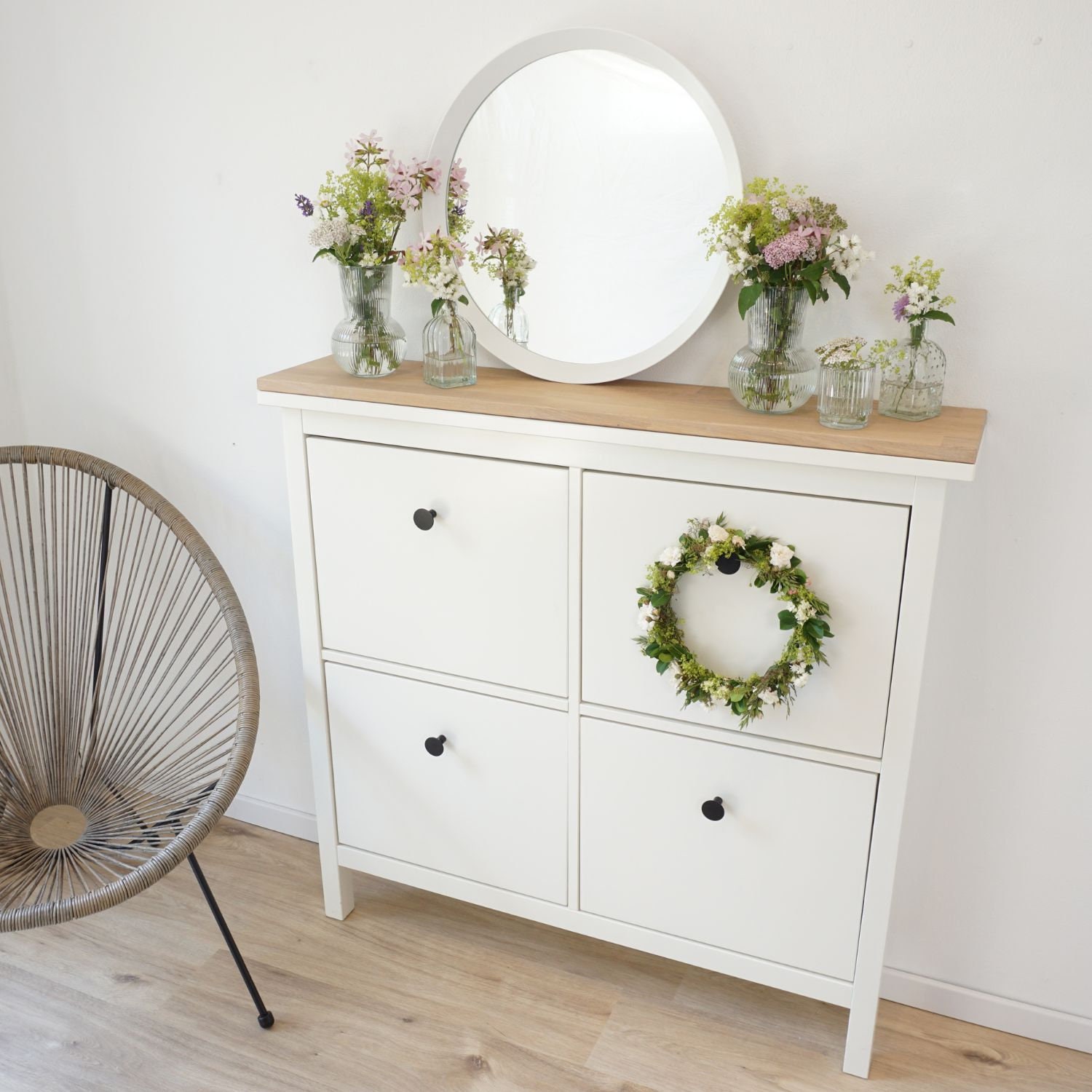 Ikea Hemnes Oak Wooden Top - Solid Wood Top for Hemnes Shoe Ikea Hemnes Oak Wooden Top - Solid Wood Top for Hemnes Shoe