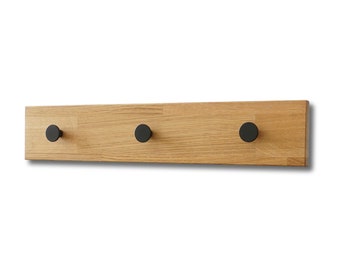 Coat rack with 3 hooks, wooden coat rack, hook rack, coat hook