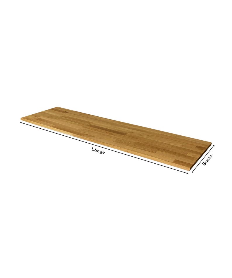 Freistellbild für die Holzplatten nach Maß aus Eichenmassivholz in Natur geölt von Omformo.