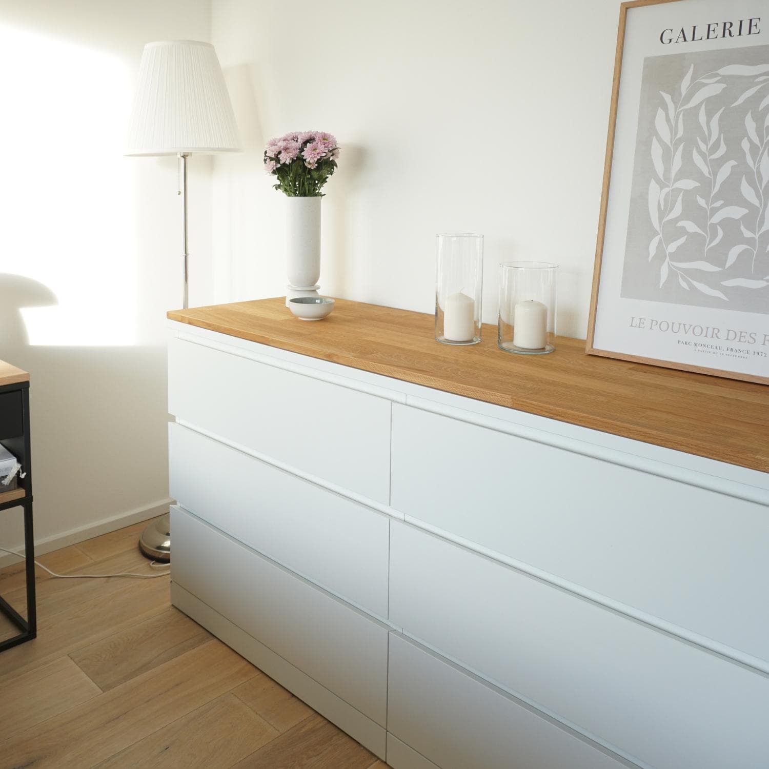 Ikea Malm Oak Wood Top Panel - Solid Wood Top Panel for Malm Chest