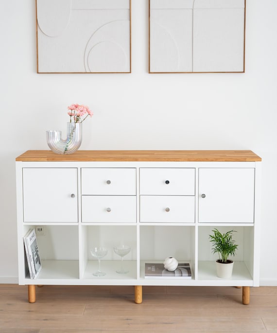 Ikea Kallax Wooden Board Made of Oak - Solid Wood Top Panel for
