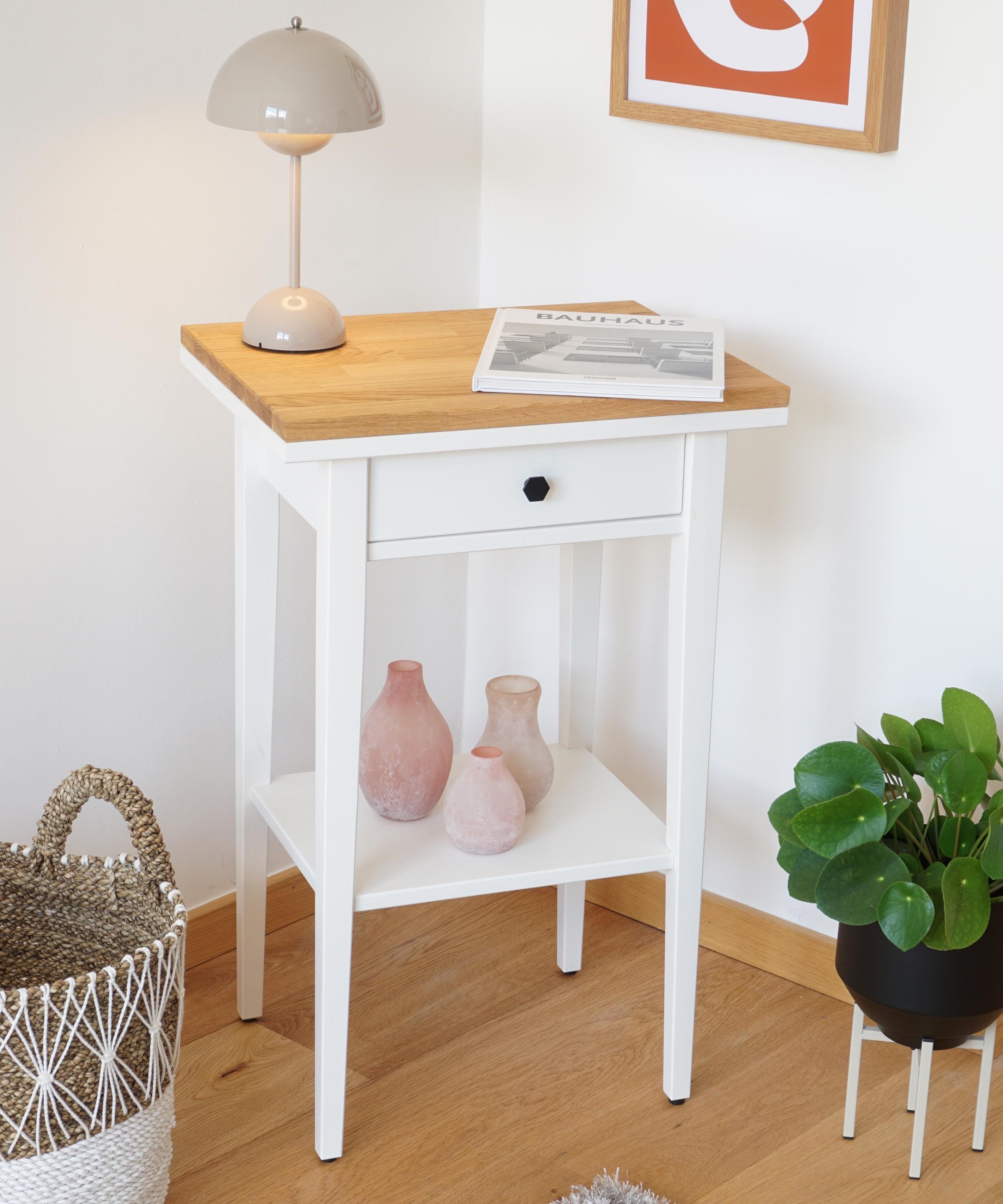 Ikea Hemnes Oak Wood Top - Solid Wood Tabletop for Hemnes Side