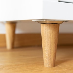Möbelfüße aus Massivholz, Eiche geölt, 10 cm 2/4/6er Set