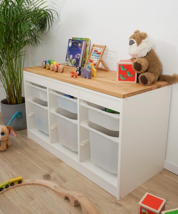 DIY加工☆IKEA TROFAST 木製ラック Ikea Trofast Oak Wood Top - Solid Wood Top for Trofast Shelf 99 X