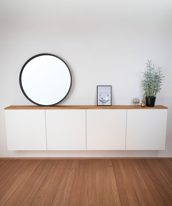 Ikea Besta Oak Wood Panel - Solid Wood Top Panel for Besta Shelf 240 X 22.2 X 1.9 Cm