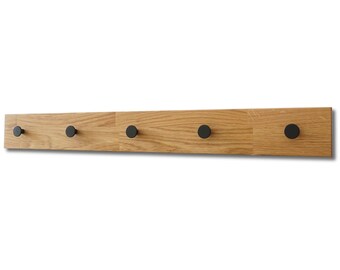 Coat rack with 5 hooks, wooden coat rack, hook rack, coat hook