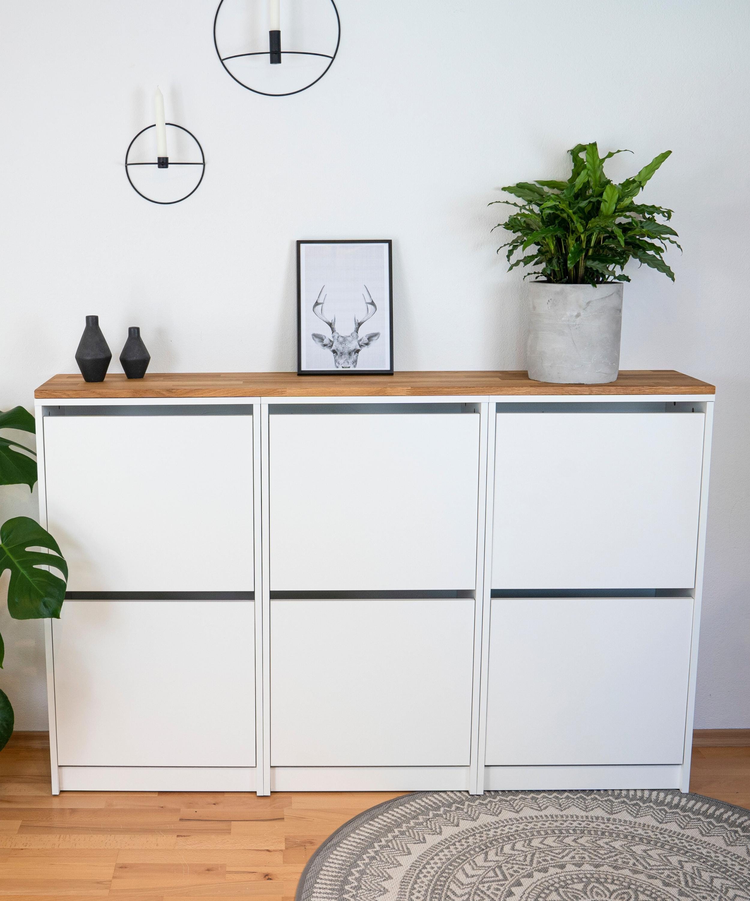 Ikea Bissa Oak Wood Panel - Solid Wood Top Panel for 3 Bissa Shoe