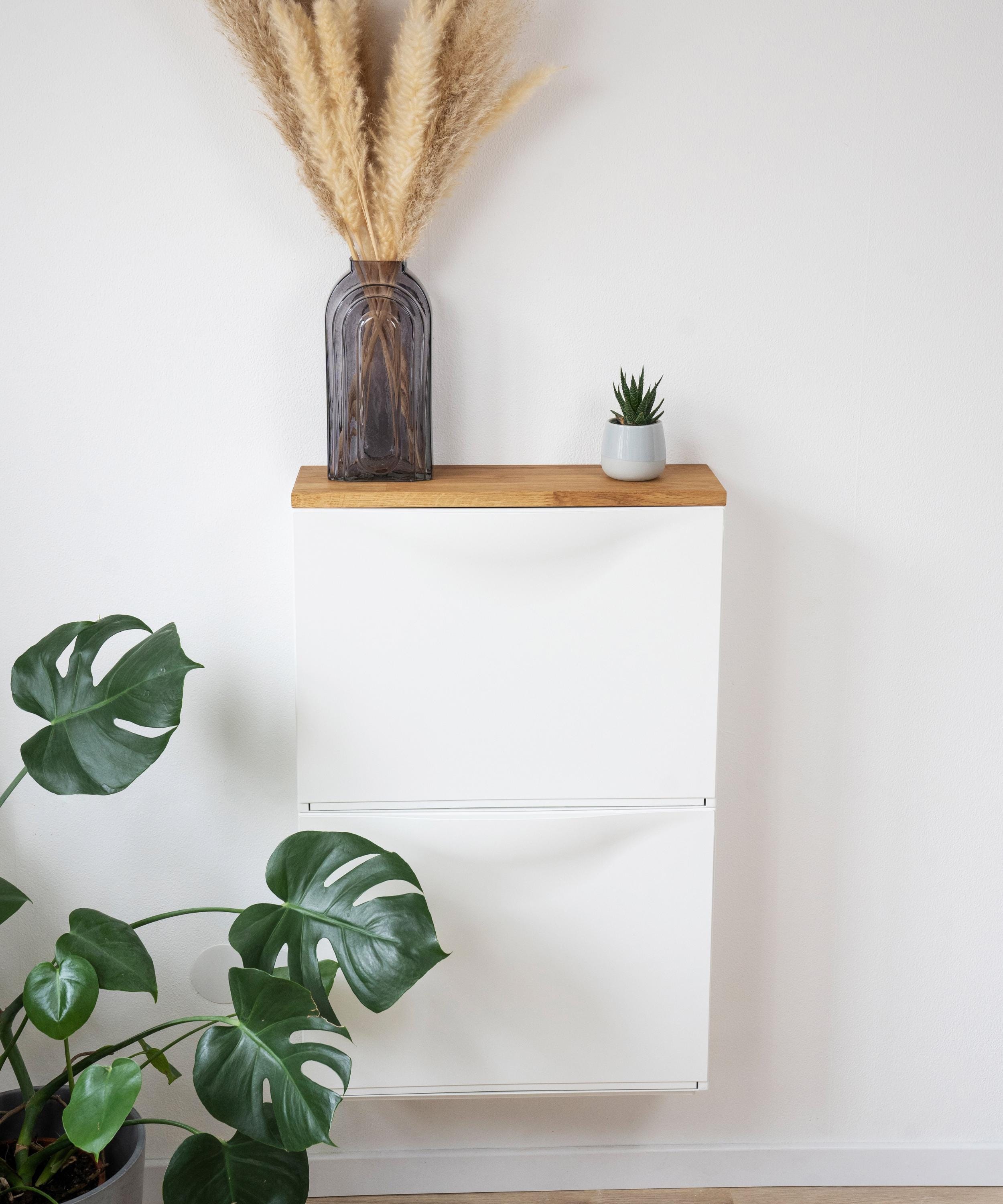 Ikea Trones Oak Wood Top - Solid Wood Top for Trones Shoe Cabinet