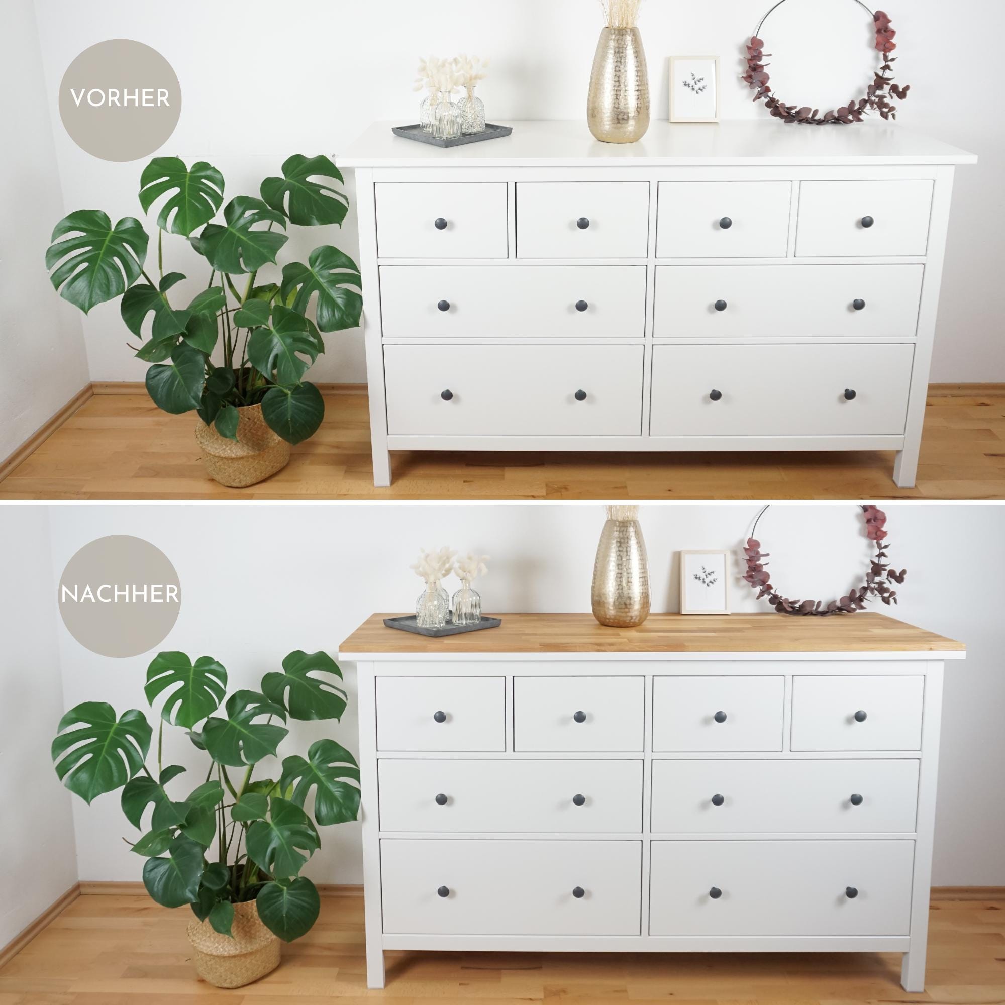 Ikea Hemnes Oak Wood Top Panel - Solid Wood Top Panel for Hemnes