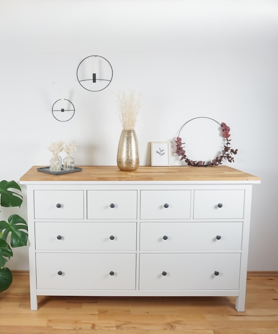 Ikea Hemnes Oak Wood Top - Solid Wood Top for Hemnes Chest of