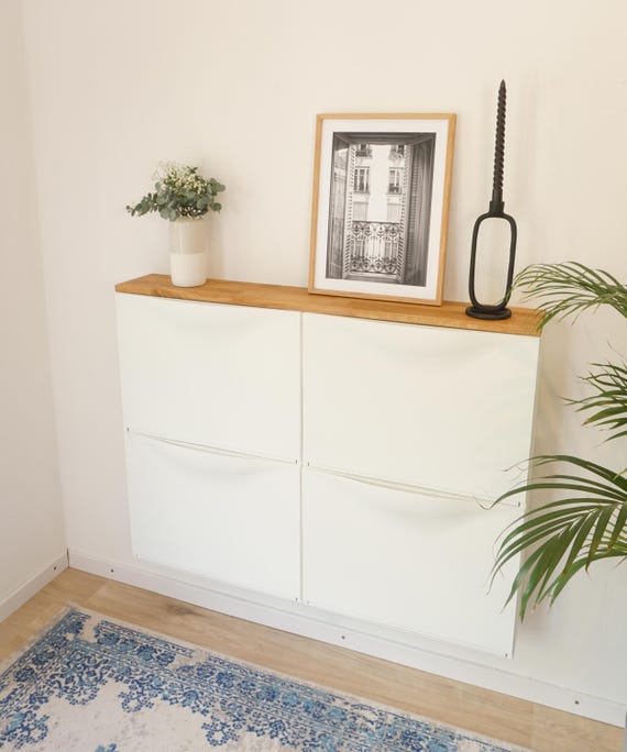 Ikea Trones Oak Wood Top - Solid Wood Top for Trones Shoe Cabinet