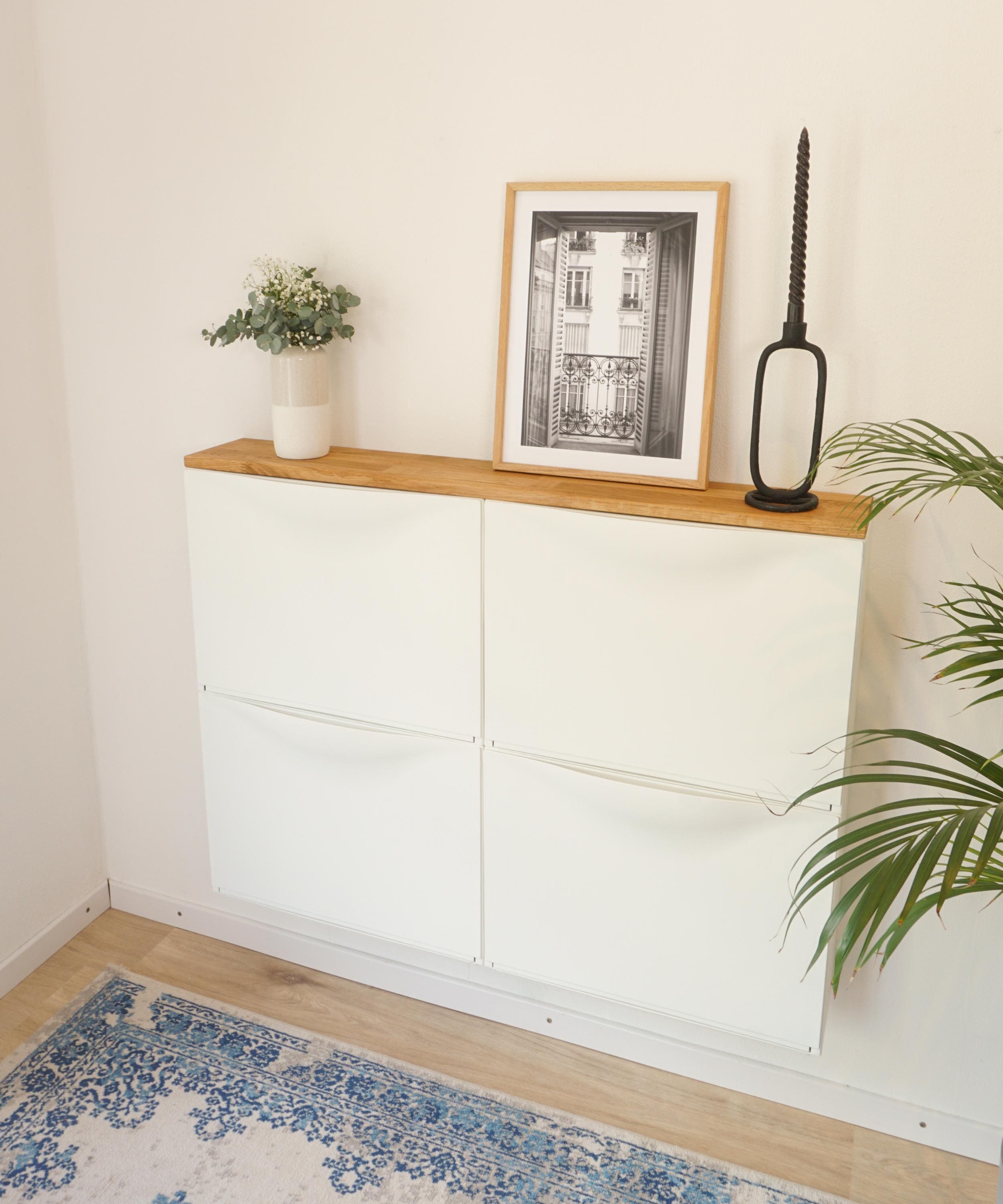 Ikea Trones Oak Wood Top - Solid Wood Top for Trones Shoe Cabinet