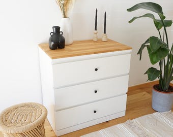 Ikea Malm Oak Wood Top - Solid Wood Top for Malm Chest of Drawers 80.4 X 48.2 X 1.9 Cm