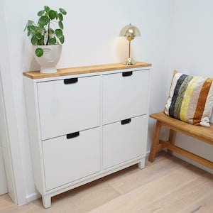 IKEA Ställ Holzplatte aus Eichenholz - Deckplatte aus Massivholz für Ställ Schuhschrank 95,8 x 17,1 x 1,9 cm