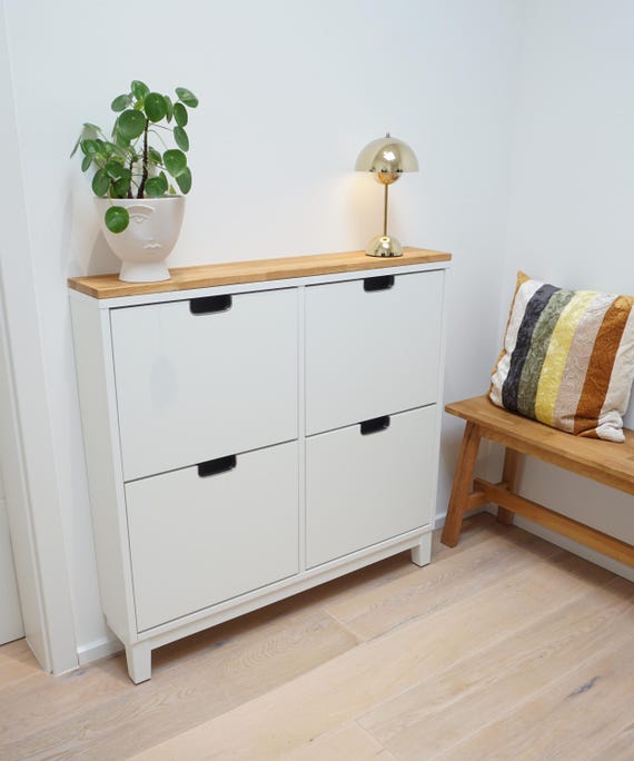 IKEA Ställ Oak Wood Top Panel - Solid Wood Top Panel for Ställ Shoe Cabinet 95.8 X 17.1 X 1.9 Cm
