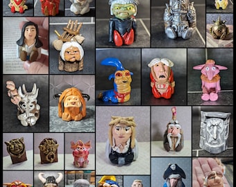 Handmade Labyrinth Figure Collection: 80s Movie Desk Decor