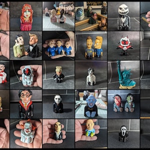 Personalisierter Schreibtischbuddy, persönliches Geschenk, Film-TV-Charakter geliebt ein Haustier Figur Tonmodell Polymer Clay