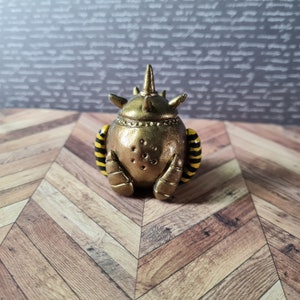 Labyrinth, cannonball goblin, polymer clay sculpture, small figurine, clay sculpture, desk pet, worry buddy, 80s baby,
